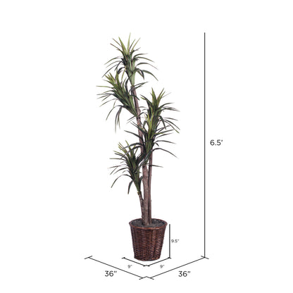 Vickerman 6' Artificial Marginata Executive Rattan Basket.
