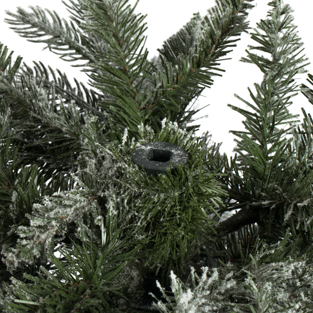 Vickerman 6' Frosted Glitter Tannenbaum Pine Artificial Christmas Tree Pure White LED Lights