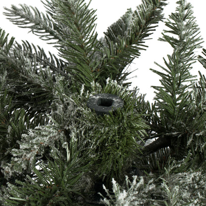 Vickerman 6' Frosted Glitter Tannenbaum Pine Artificial Christmas Tree Pure White LED Lights
