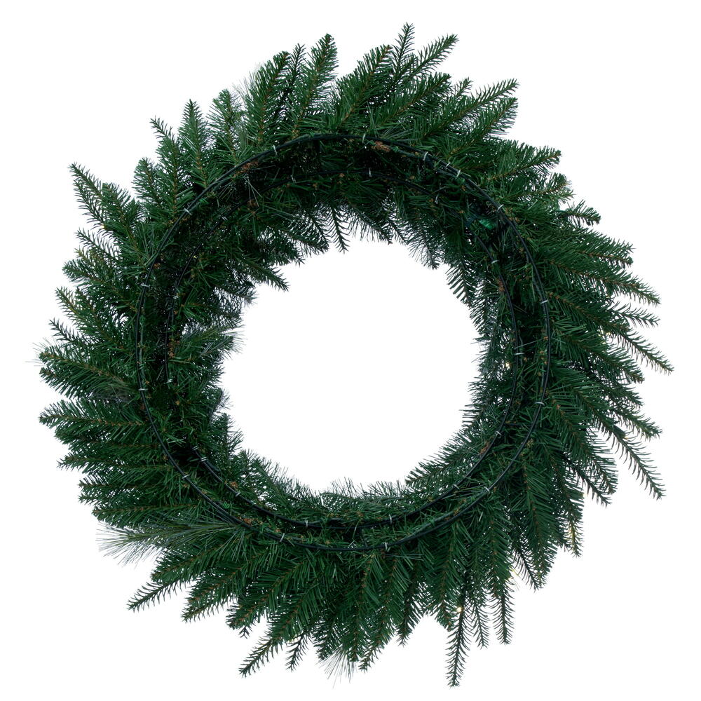 Vickerman 30" Berkley Mixed Pine Artificial Wreath with 50 Dura-Lit® Warm White LED Mini Lights and 426 PE/PVC/Hardneedle Tips.