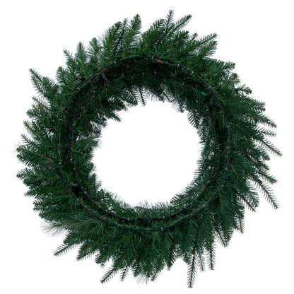 Vickerman 30" Berkley Mixed Pine Artificial Wreath with 50 Dura-Lit® Warm White LED Mini Lights and 426 PE/PVC/Hardneedle Tips.