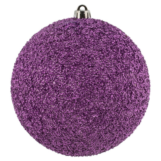 Vickerman 8" Orchid Beaded Ball Ornament 2 per Bag