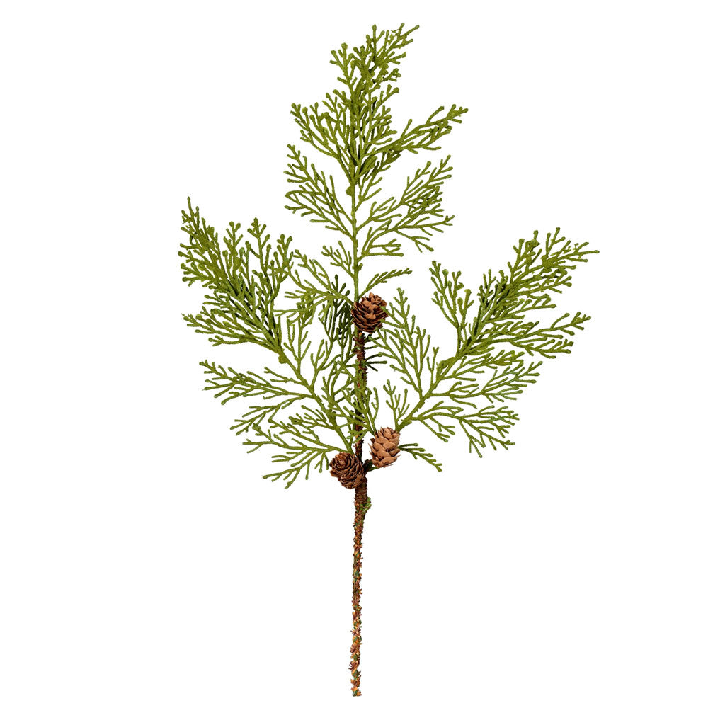 Vickerman 20" Cedar Pinecone Artificial Christmas Spray. Includes 3 sprays per pack.