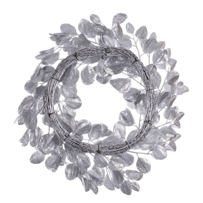Vickerman 24" Silver Artificial Dogwood Glitter Wreath