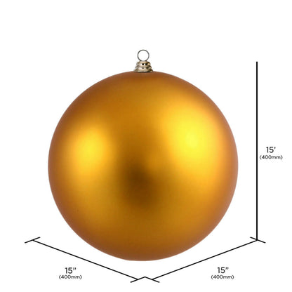 Vickerman 15.75" Antique Gold Matte Ball Ornament