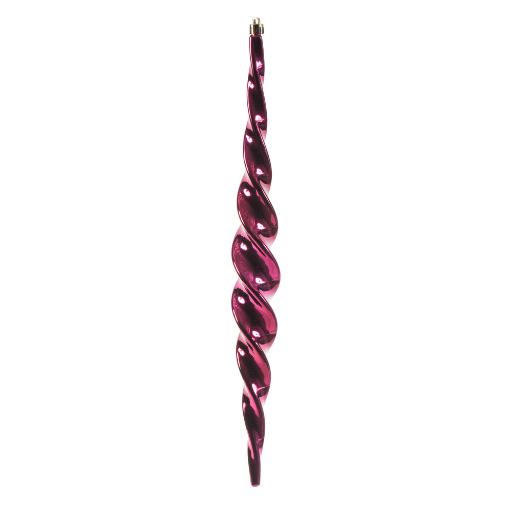 Vickerman 14.6" Berry Red Shiny Spiral Icicle 2/Bx