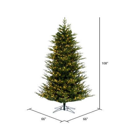Vickerman 9' x 66" North Shore Fraser Fir Artificial Christmas Tree LED Warm White Lights