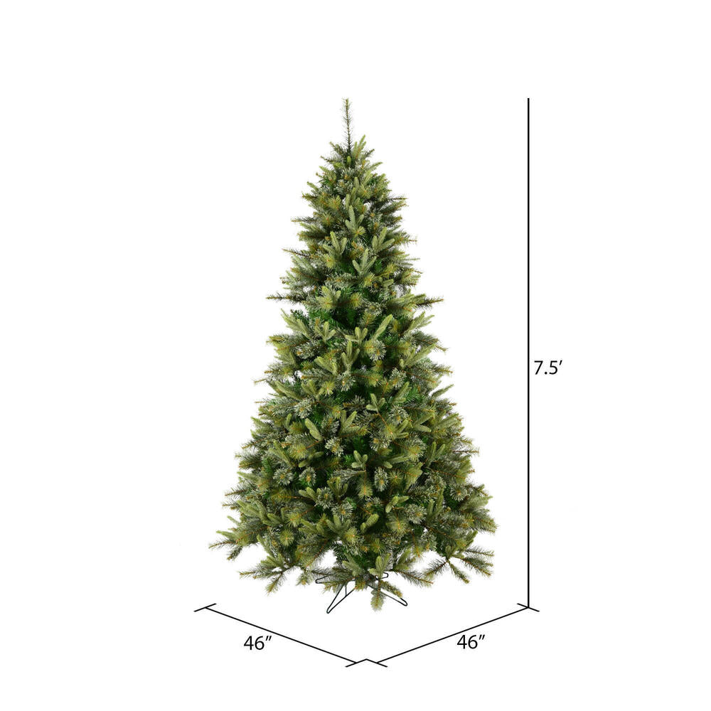 Vickerman 7.5' Cashmere Slim Artificial Christmas Tree Multi-Colored Dura-Lit® LED Lights