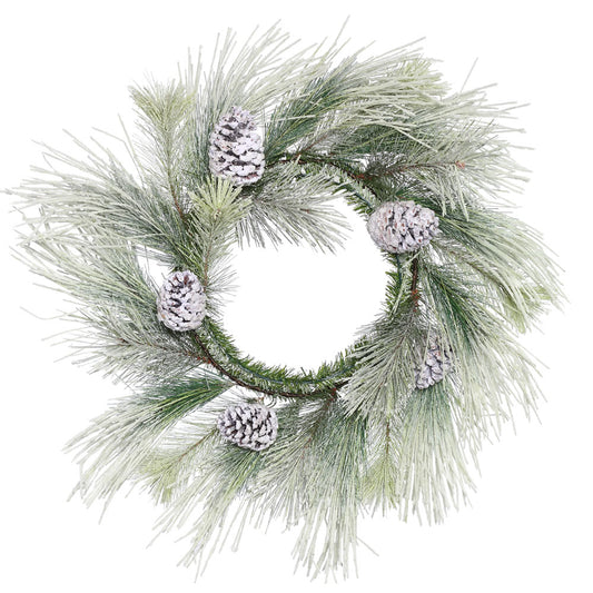 Vickerman 22" Frosted Norway Pine Artificial Christmas Wreath Unlit