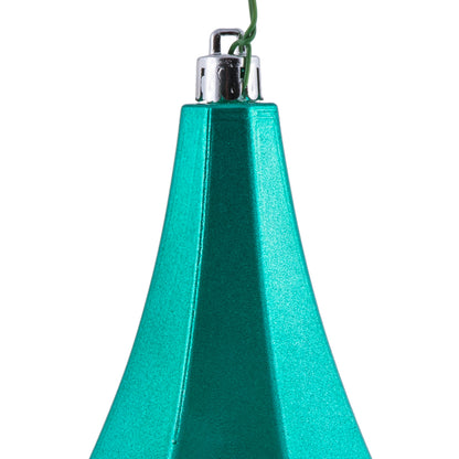 Vickerman 8" Teal Candy Finish Diamond Finial Ornament Pack of 2