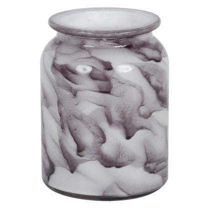 Vickerman 5.8" Marble Paint Round Glass Container