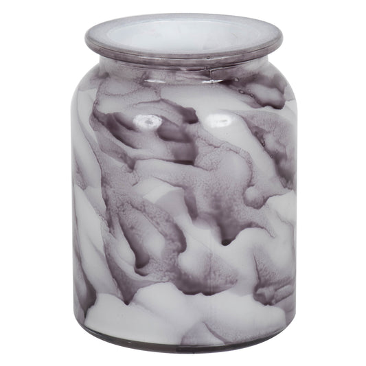 Vickerman 5.8" Marble Paint Round Glass Container