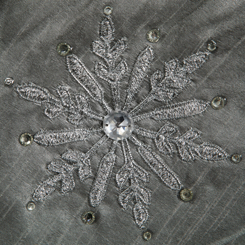 Vickerman 52" Silver Snowflake Christmas Tree Skirt