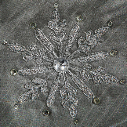 Vickerman 52" Silver Snowflake Christmas Tree Skirt