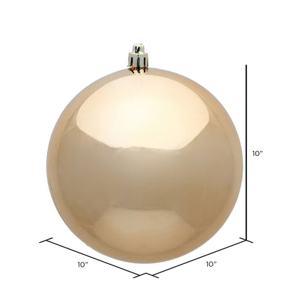 Vickerman 10" Café Latte Shiny Ball Ornament