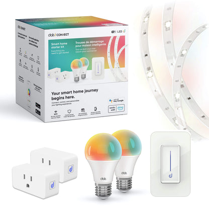 DALS Connect SMART Starter Pack  2xA19 + 2xPlug + 1xDimmer + 1x3M Tape