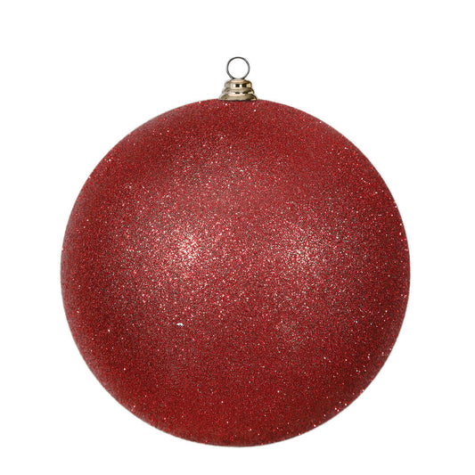 Vickerman 15.75" Red Glitter Ball Ornament