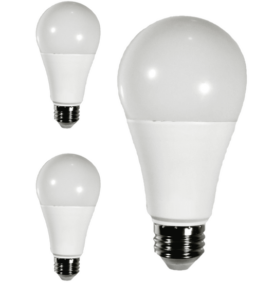 Damar A21 LED Light Bulb 17W 2000 Lumen E26 Medium Base 2700K Warm White for Home Living Room Bedroom Office Garage Warehouse Garden Light Bulb 120-277V CRI80 220° Beam Angle White Finish