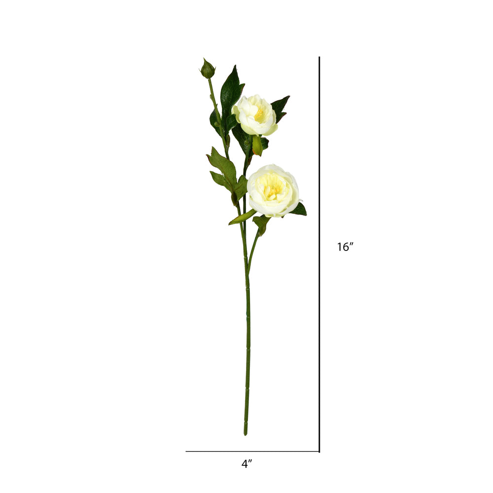 Vickerman 16" Artificial Cream Peony Spray. Includes 6 sprays per pack.