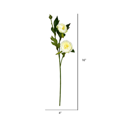 Vickerman 16" Artificial Cream Peony Spray. Includes 6 sprays per pack.