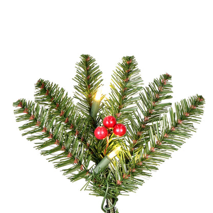 Vickerman 2.5' x 28" Potted Tifton Globe Artificial Christmas Tree Warm White Dura-lit LED Lights