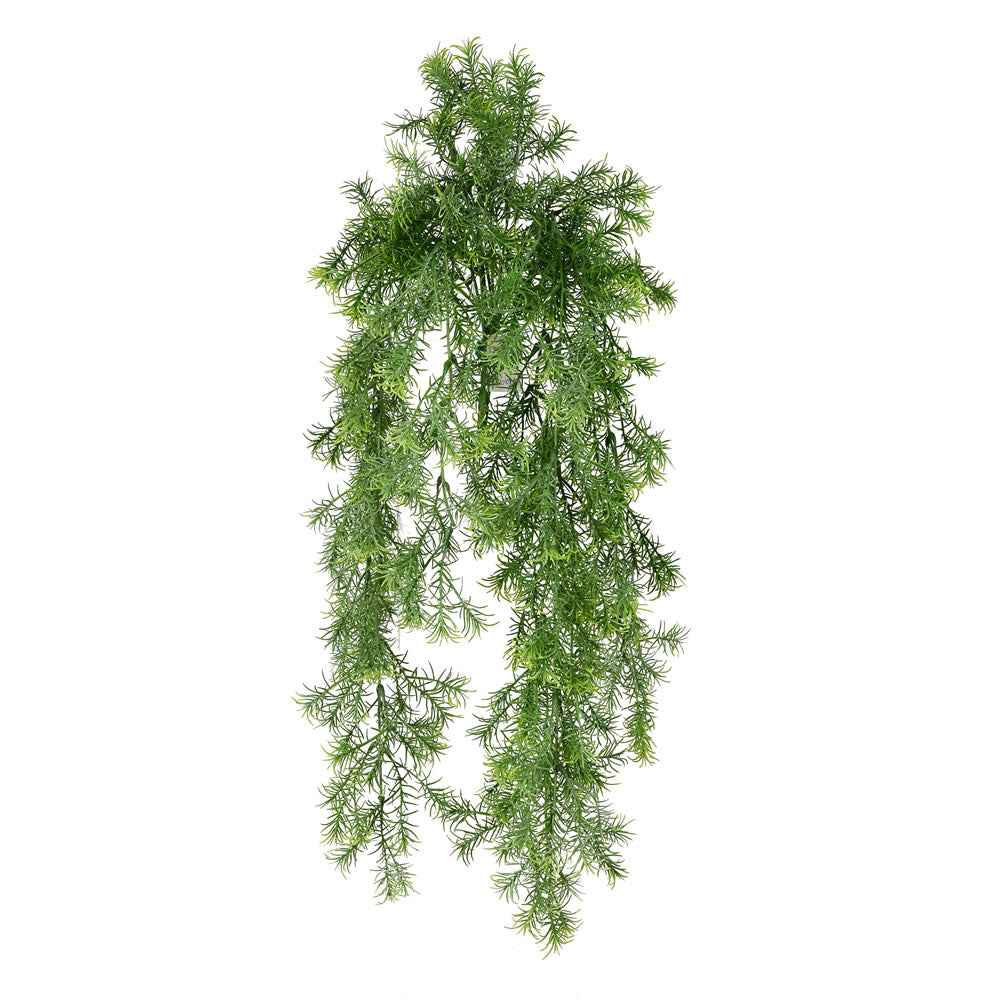 Vickerman 29.5" Artificial Green Spring Grass Hanging Bush Pack of 2