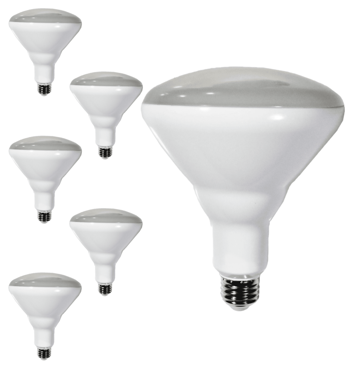 Damar BR40 LED Flood Light Bulb 9W 650 Lumen E26 Medium Base 3500K Neutral White for Interior Home Decor Kitchen Recessed Can Light Bulbs 120V 120° Beam Angle Dimmable White Finish Pack of 6