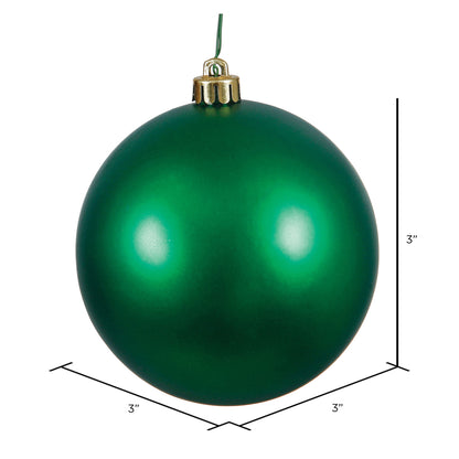 Vickerman 3" Emerald Matte Ball Ornament 12 per Bag