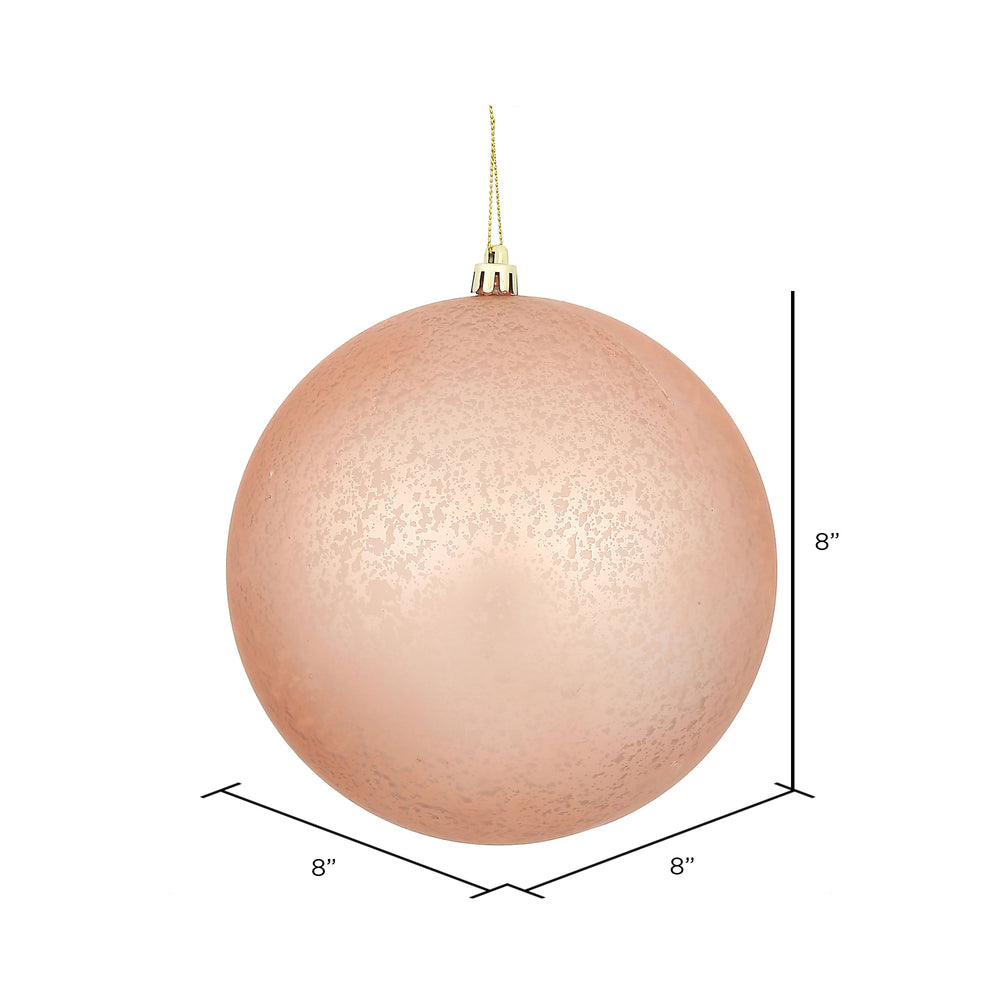 Vickerman 8" Rose Gold Matte Mercury Ball Ornament