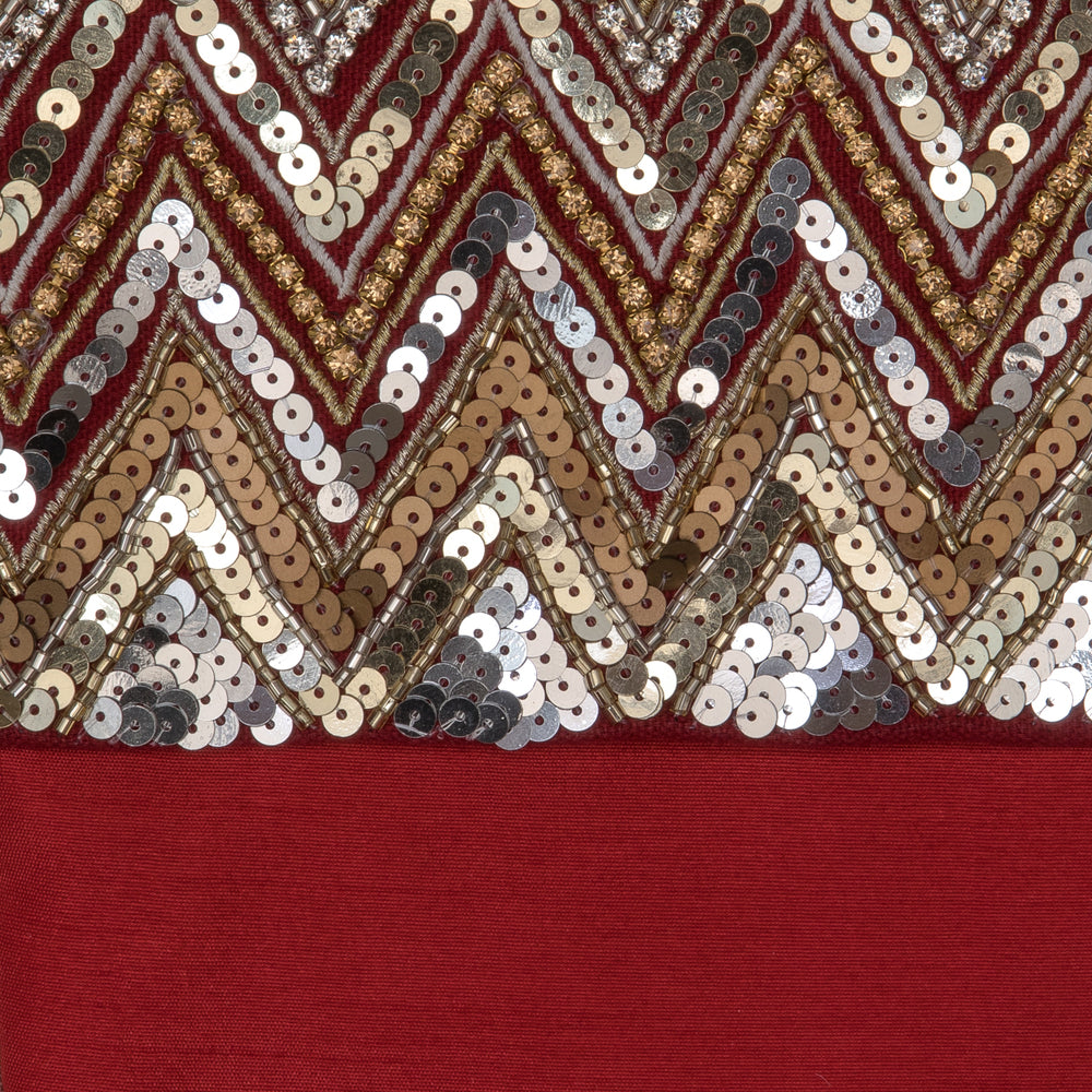 Vickerman 19" Red Chevron Sequin Christmas Stocking