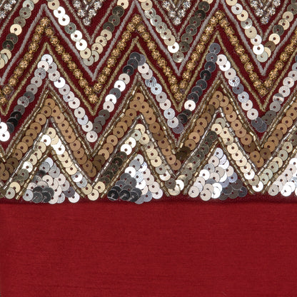 Vickerman 19" Red Chevron Sequin Christmas Stocking