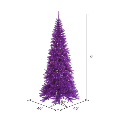 Vickerman 9' Purple Fir Slim Artificial Christmas Tree Unlit