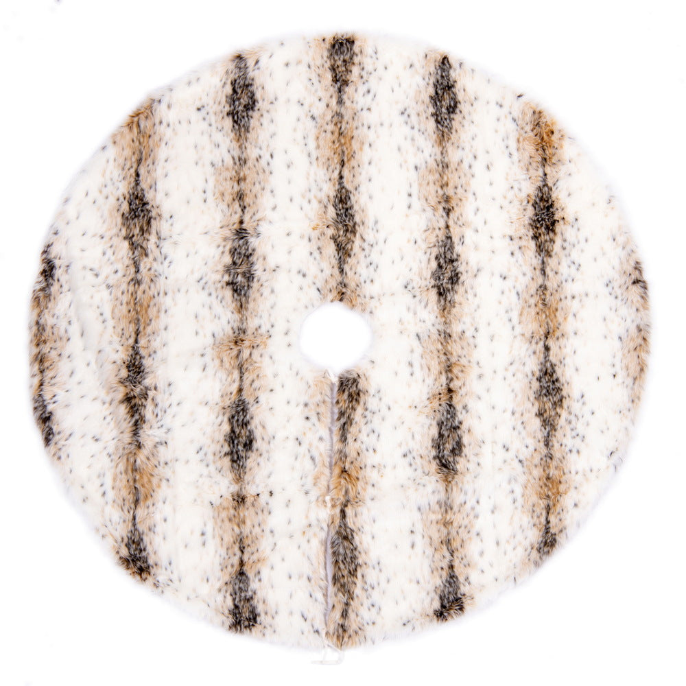 Vickerman 60" Snow Lynx Faux Fur Tree Skirt