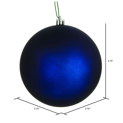 Vickerman 2.75" Midnight Blue Matte Ball Ornament 12 per Bag