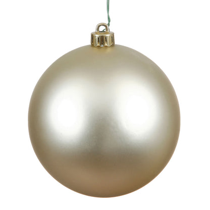 Vickerman 8" Champagne Matte Ball Ornament