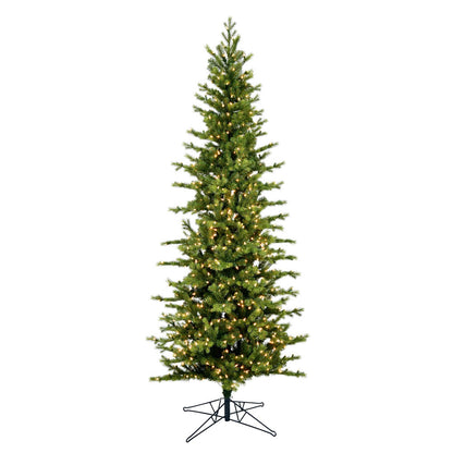Vickerman 12' x 54" Moutauk Pine Artificial Christmas Pencil Tree Clear Dura-lit Lights