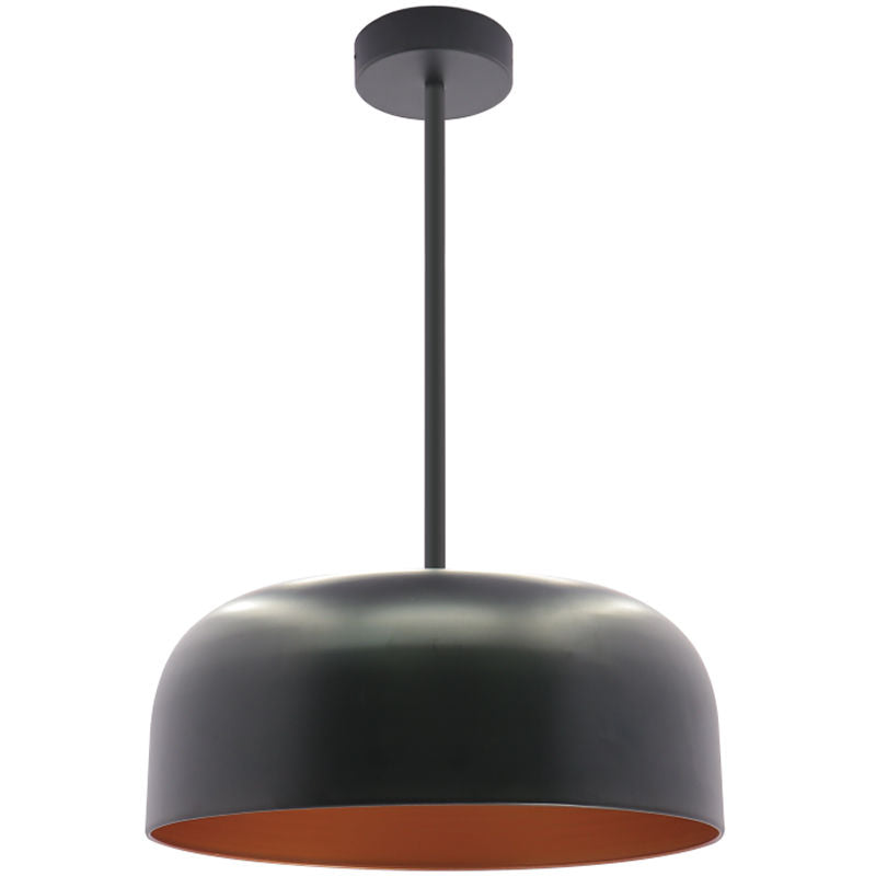 Westgate 24In Integrated LED Pan Pendant 6Ft Adj. Rod Down 40W 2800 Lumens C90 5Cct Bk/Gld, Residential Lighting, 40W, 2800 Lumens, 27K/30K/35K/40K/50K, Black Finish, TRIAC Dimming