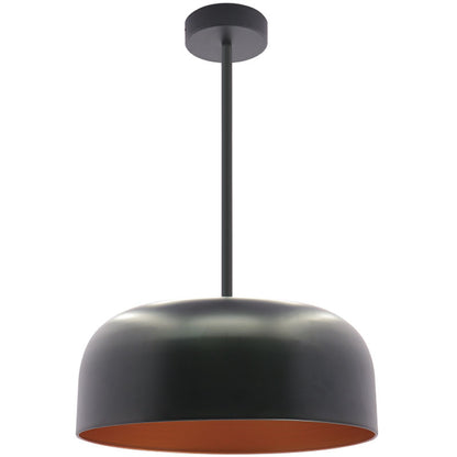 Westgate 24In Integrated LED Pan Pendant 6Ft Adj. Rod Down 40W 2800 Lumens C90 5Cct Bk/Gld, Residential Lighting, 40W, 2800 Lumens, 27K/30K/35K/40K/50K, Black Finish, TRIAC Dimming