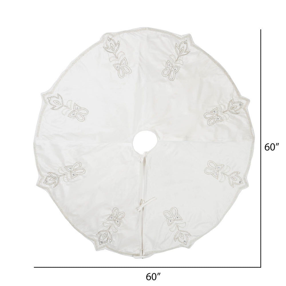 Vickerman Decorative 60" Pointed Beaded Tree Skirt