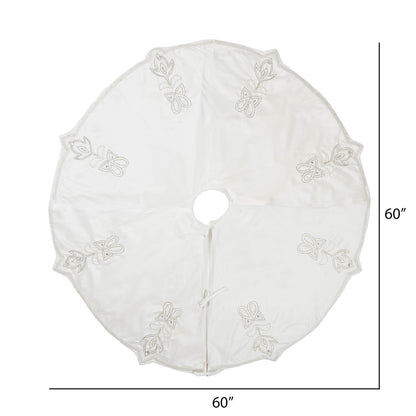 Vickerman Decorative 60" Pointed Beaded Tree Skirt