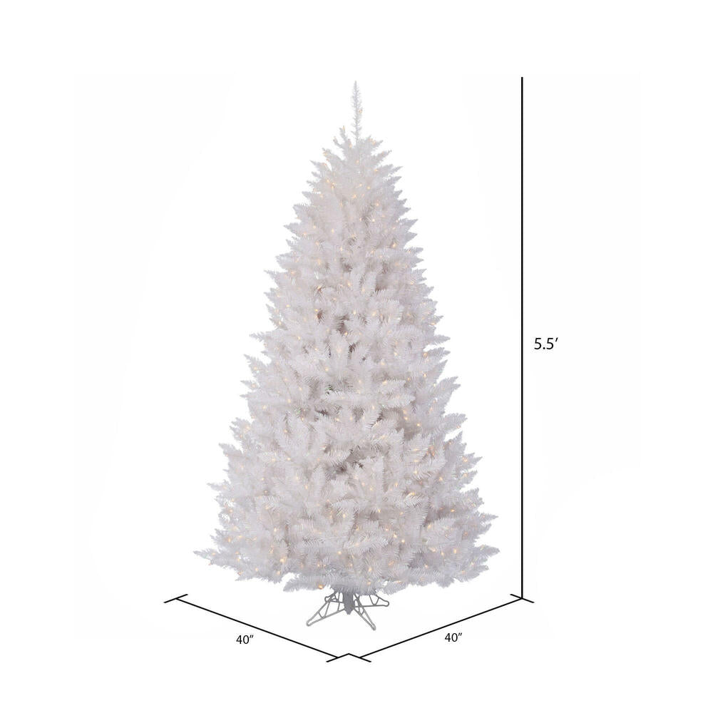 Vickerman 5.5' Sparkle White Spruce Artificial Christmas Tree Clear Dura-lit Incandescent Lights