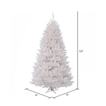 Vickerman 5.5' Sparkle White Spruce Artificial Christmas Tree Clear Dura-lit Incandescent Lights