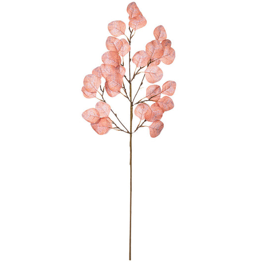 Vickerman 32" Peach Artificial Silver Dollar Eucalyptus Leaf Spray 3 per bag.