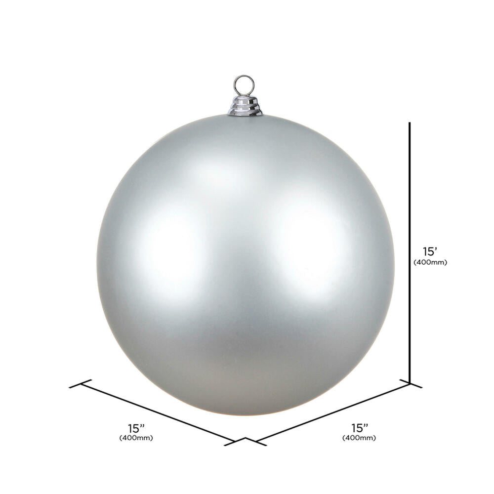 Vickerman 15.75" Silver Matte Ball Ornament