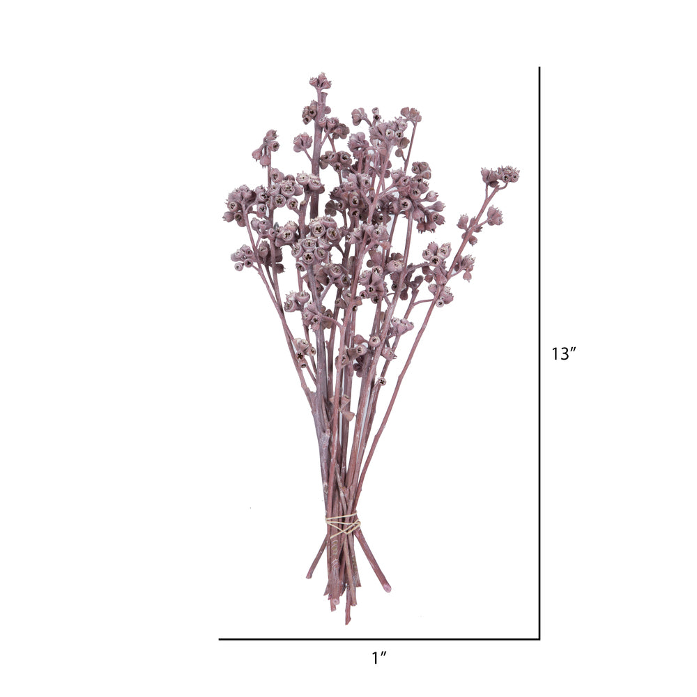 Vickerman Natural Botanicals 13" x 1-3" Red Gum Branch Erika Frosted 14 stems per unit