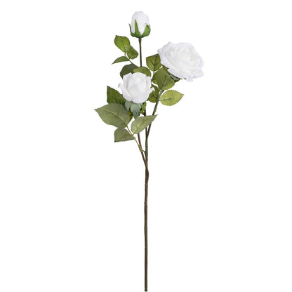 Vickerman 29" Artificial Cream Real Touch Rose Spray. Includes 3 sprays per pack.