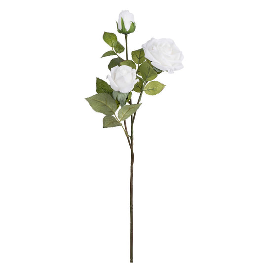 Vickerman 29" Artificial Cream Real Touch Rose Spray. Includes 3 sprays per pack.