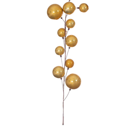 Vickerman 10' Gold Pearl Branch Ball Wire Garland.