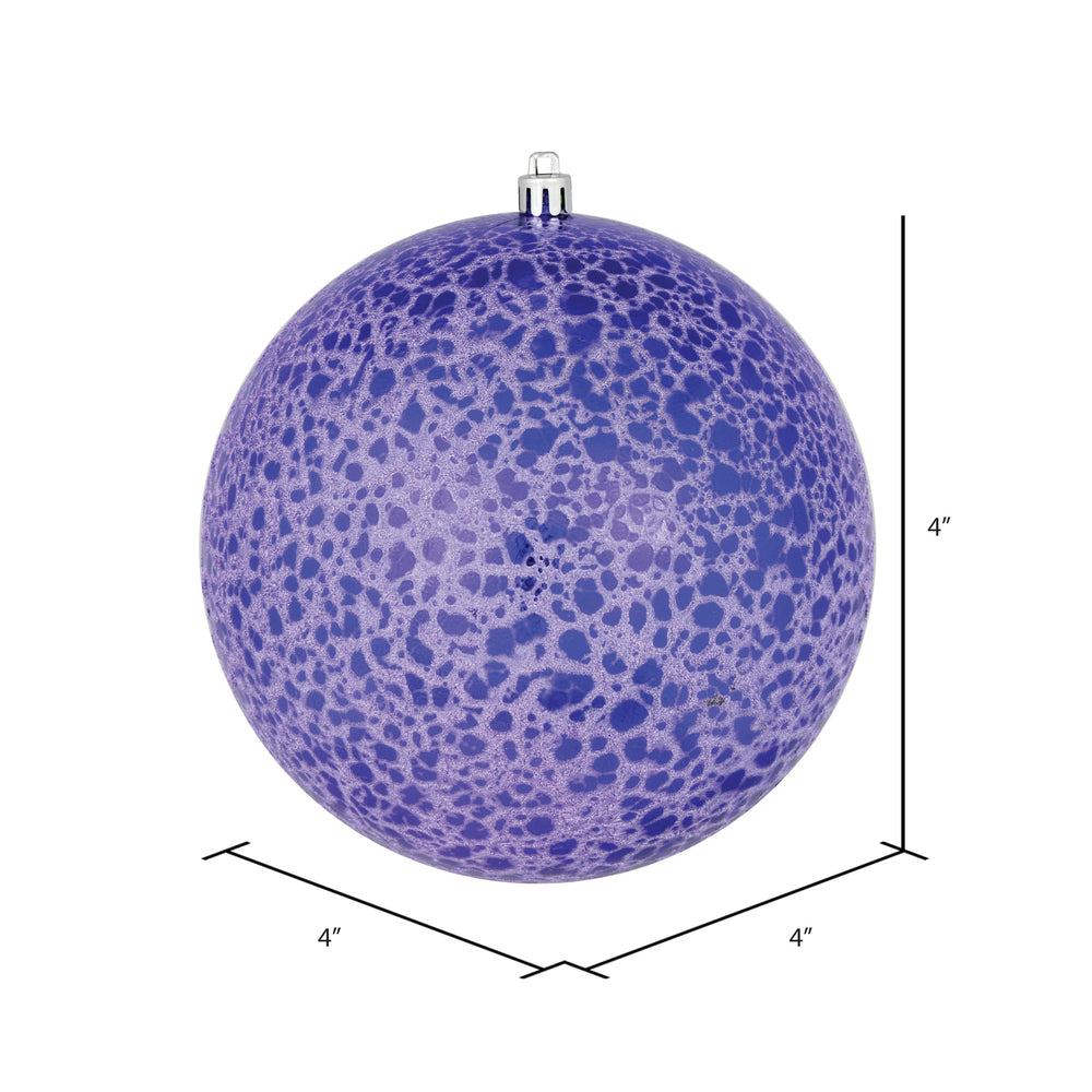 Vickerman 4" Purple Crackle Ball Ornament 6 per Bag