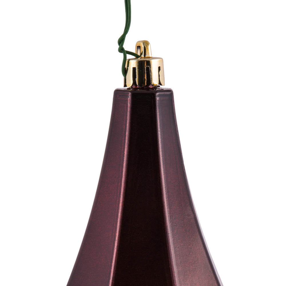 Vickerman 8" Burgundy Candy Finish Diamond Finial Ornament Pack of 2